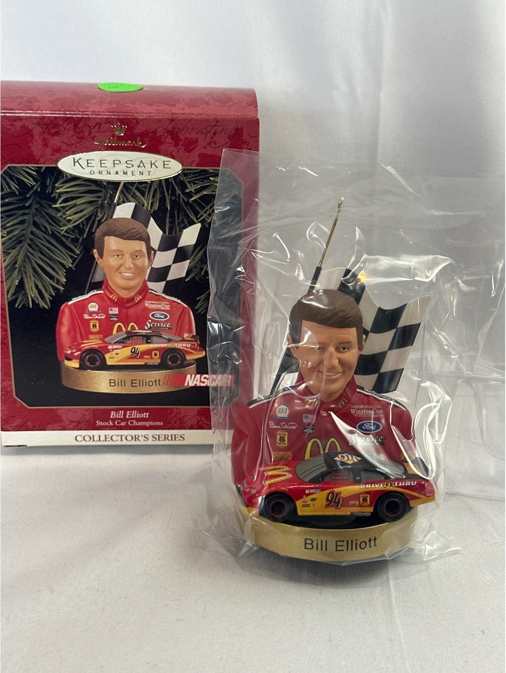 Hallmark Keepsake Ornament Bill Elliott NASCAR Stock Car 3rd